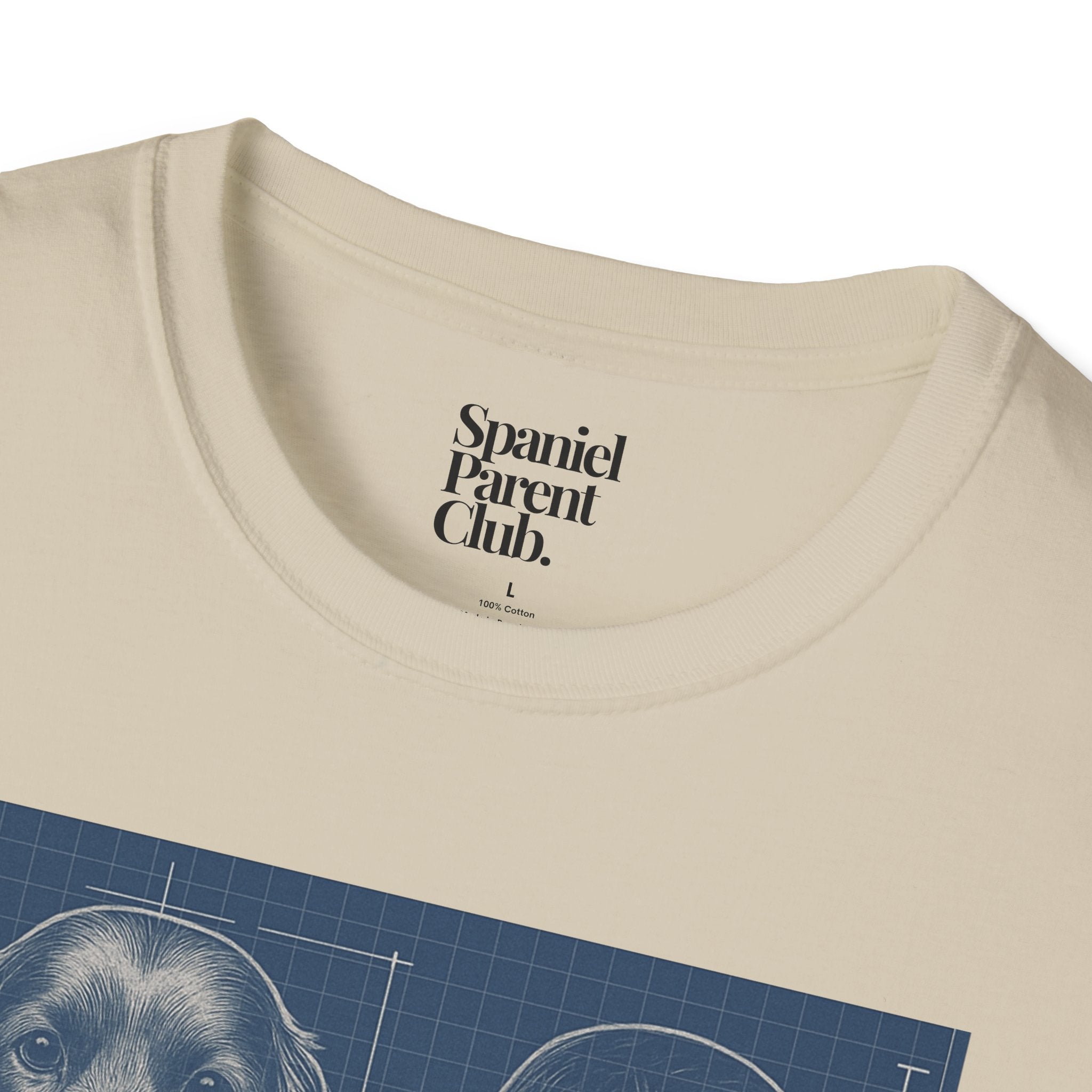 Spaniel Head Blueprint – Technical Illustration Tee