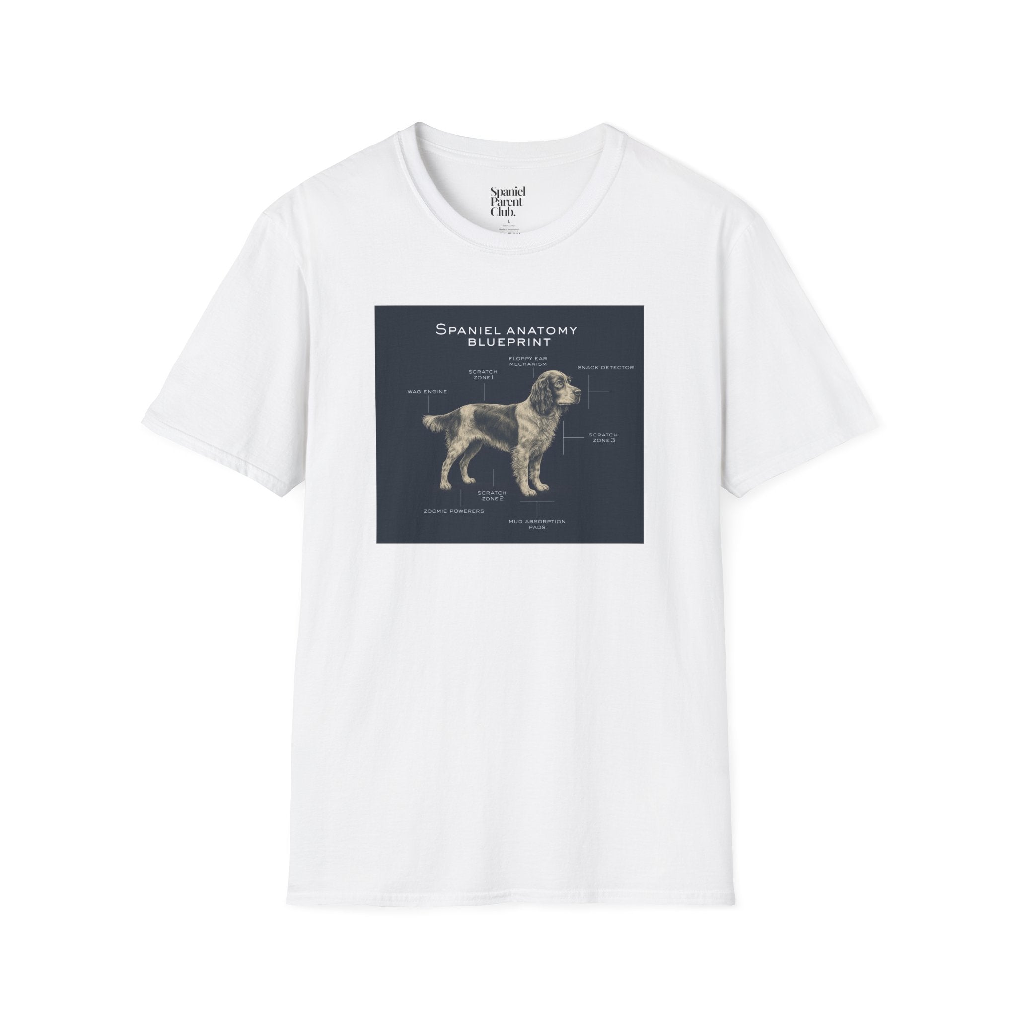 Spaniel Anatomy Blueprint – Technical Illustration Tee