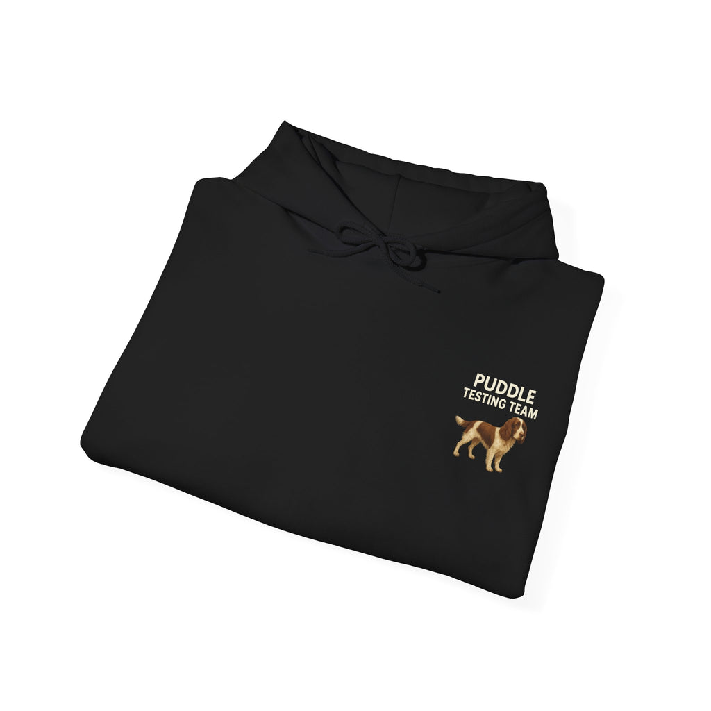 Puddle Testing Team – Official Spaniel Dept. Hoodie/Tee