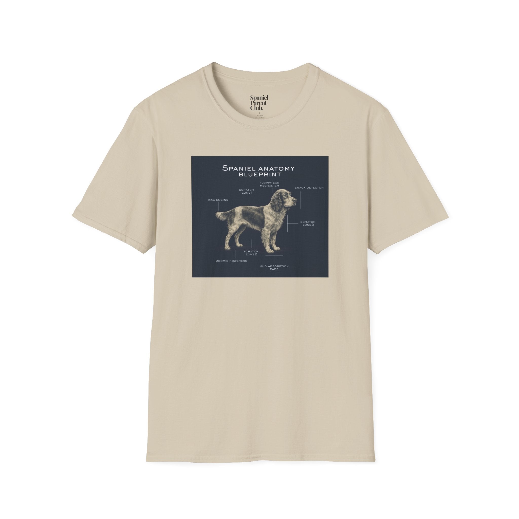 Spaniel Anatomy Blueprint – Technical Illustration Tee