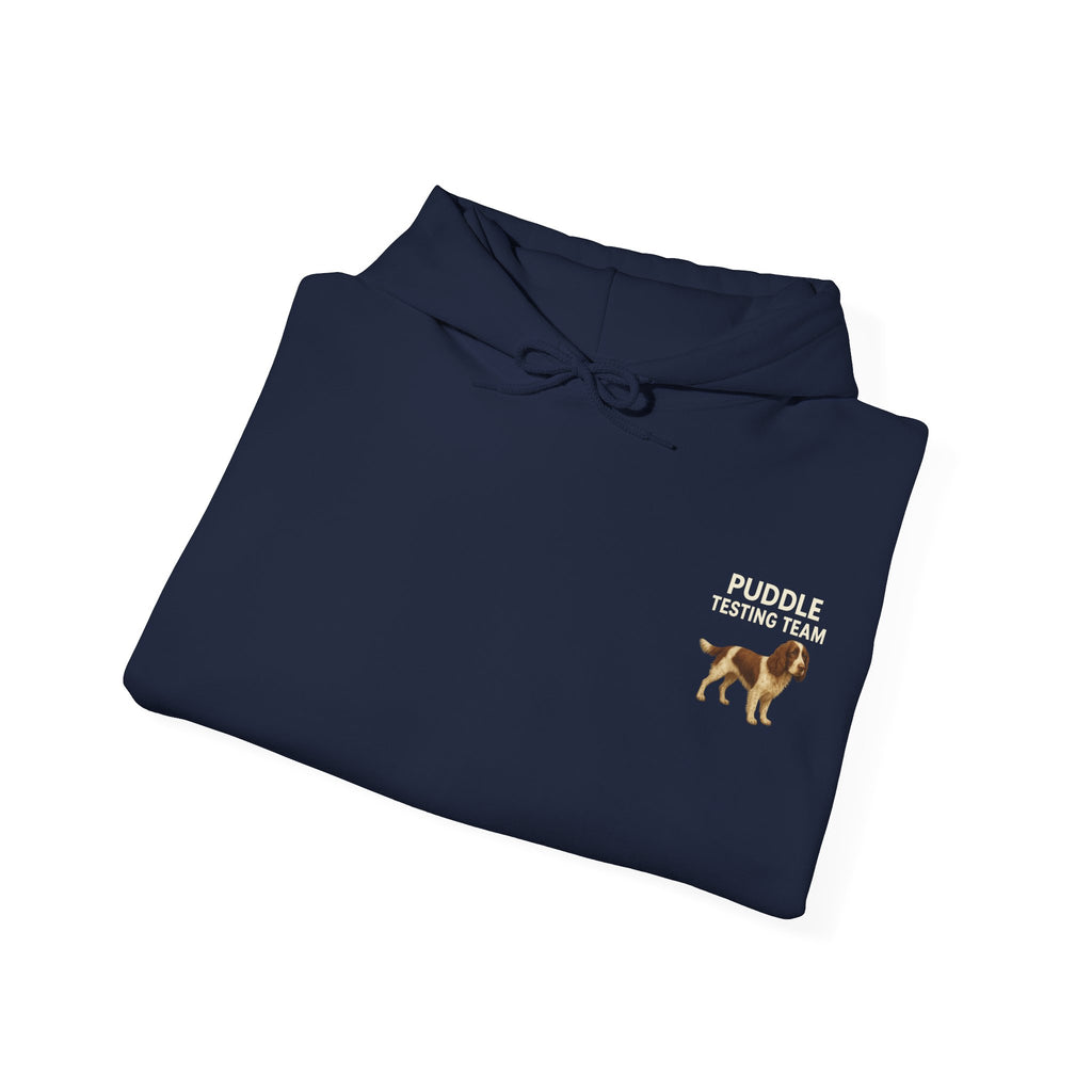 Puddle Testing Team – Official Spaniel Dept. Hoodie/Tee