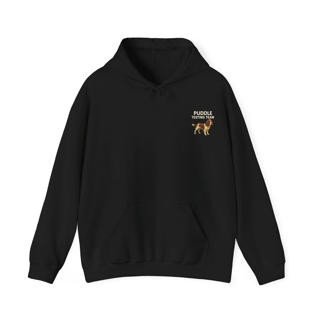Puddle Testing Team – Official Spaniel Dept. Hoodie/Tee
