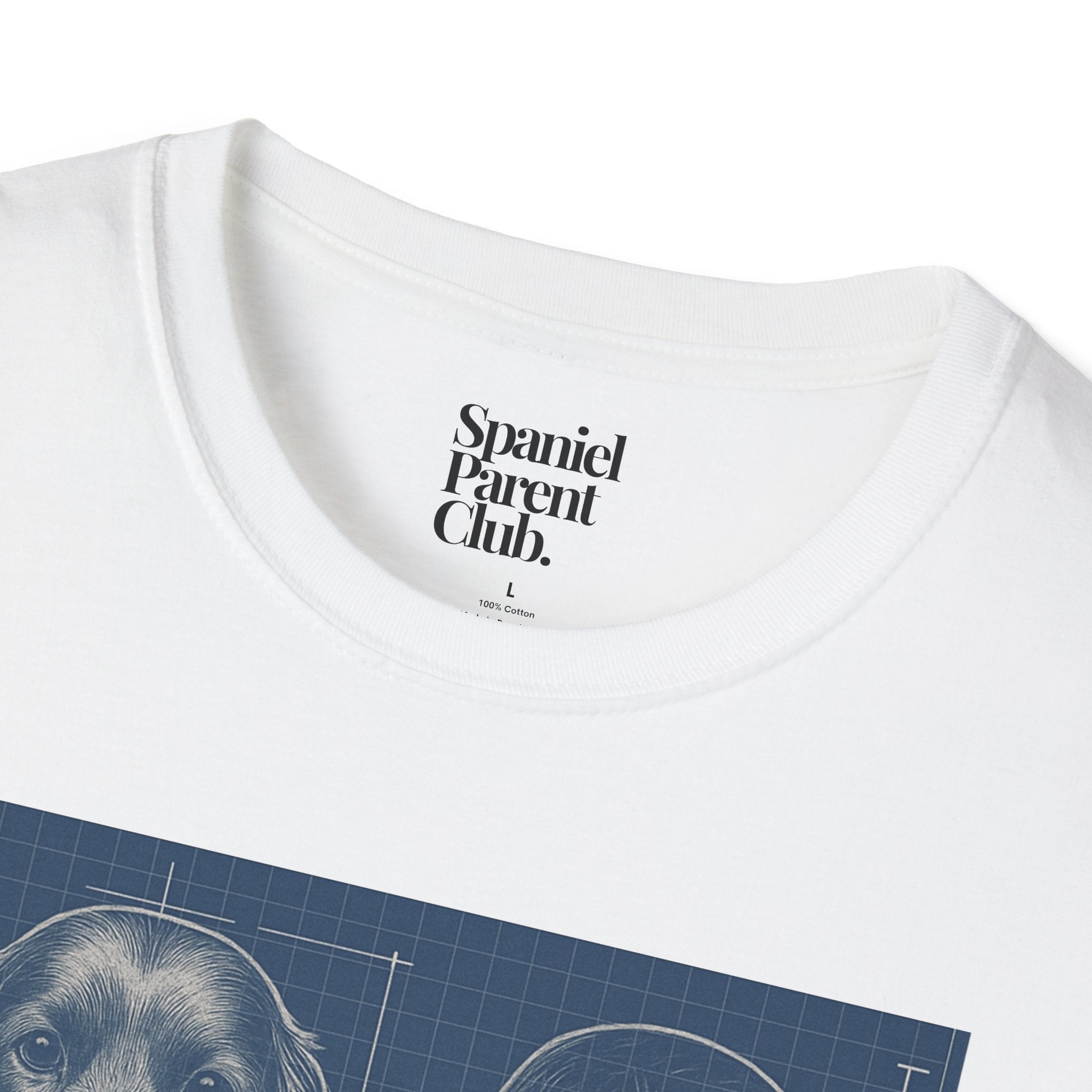 Spaniel Head Blueprint – Technical Illustration Tee
