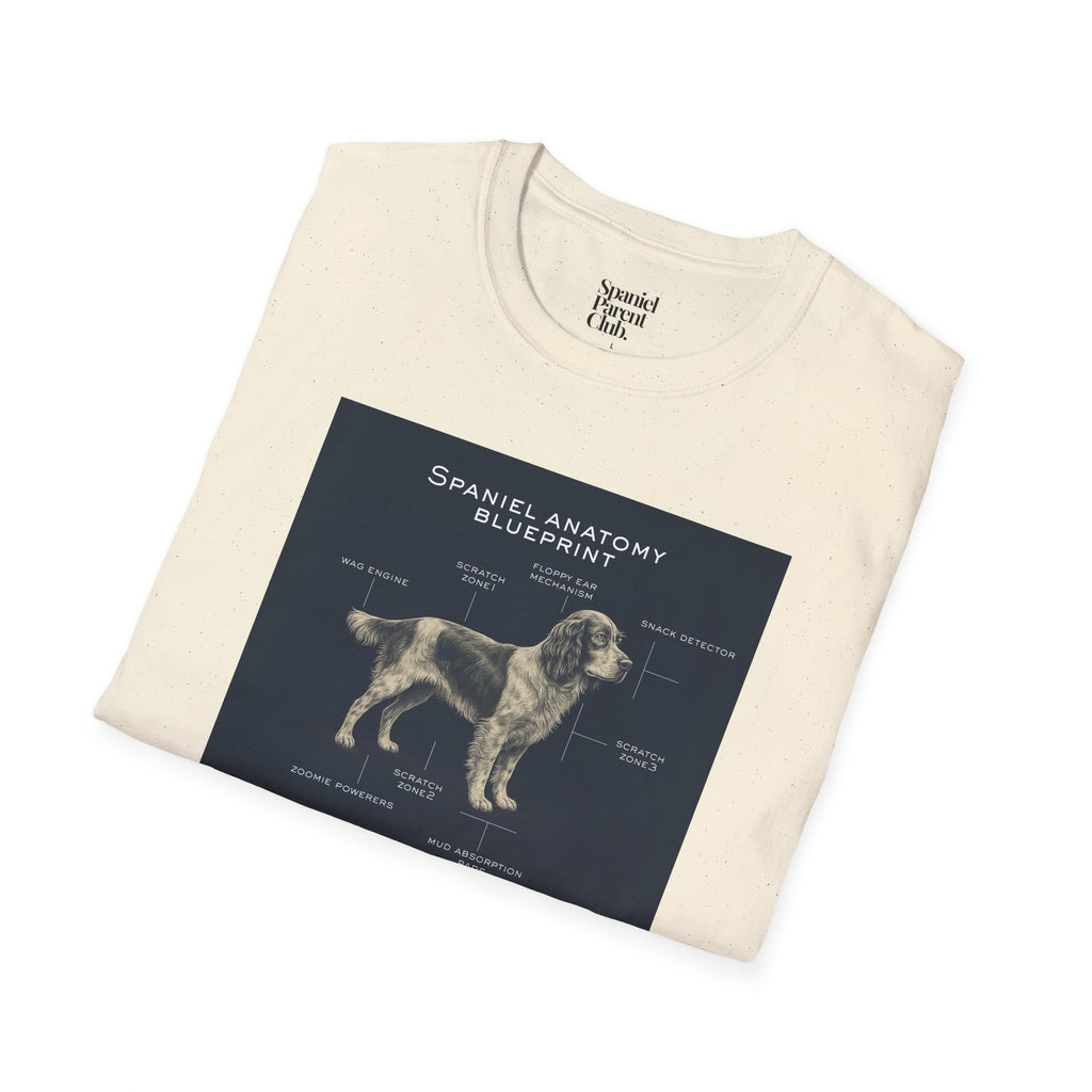 Spaniel Anatomy Blueprint – Technical Illustration Tee