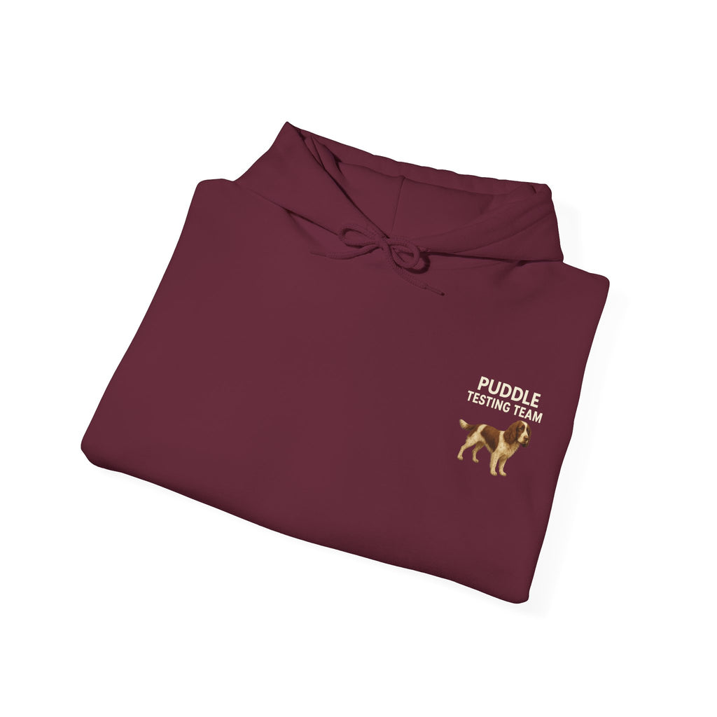 Puddle Testing Team – Official Spaniel Dept. Hoodie/Tee