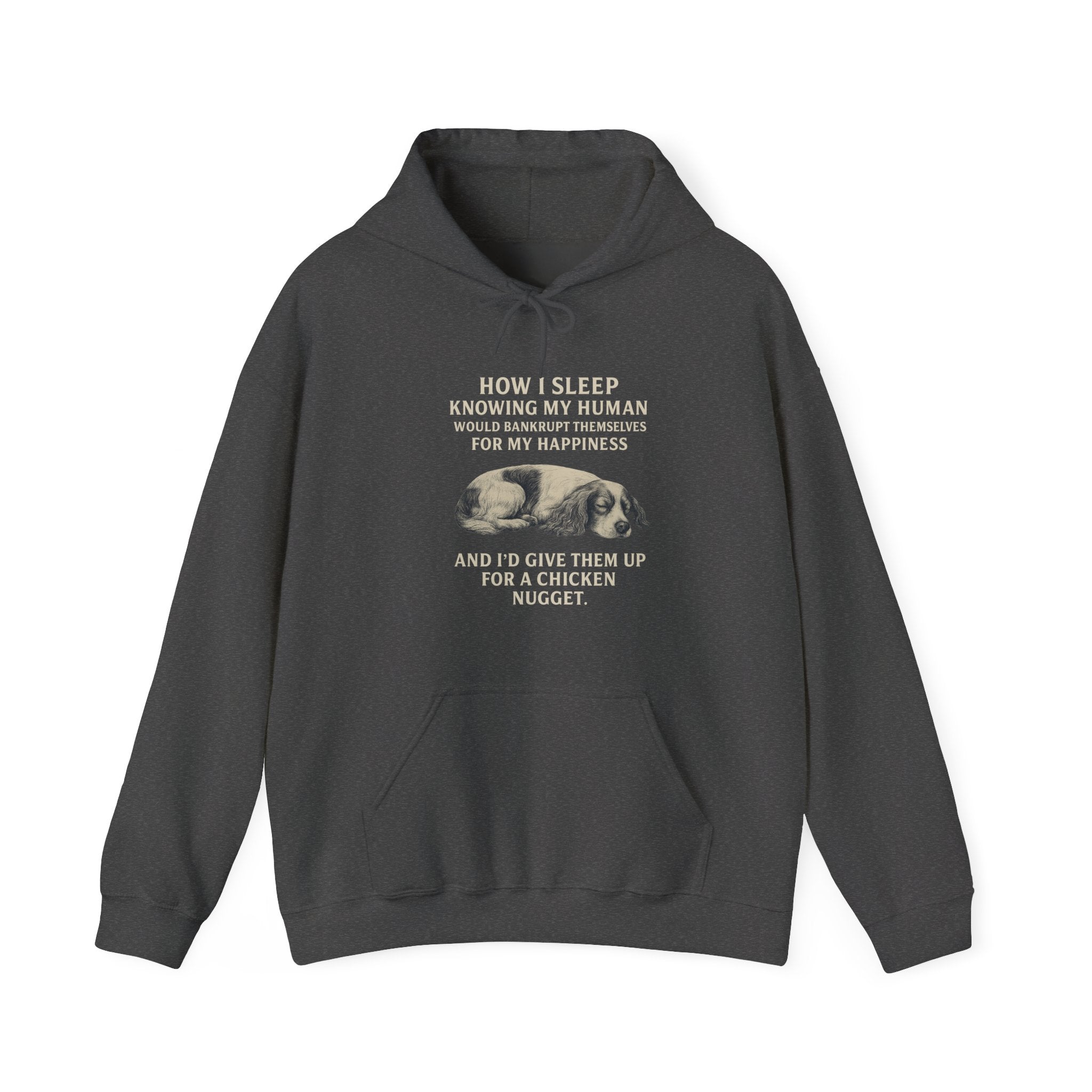 “Bankrupt for My Happiness” Spaniel Hoodie