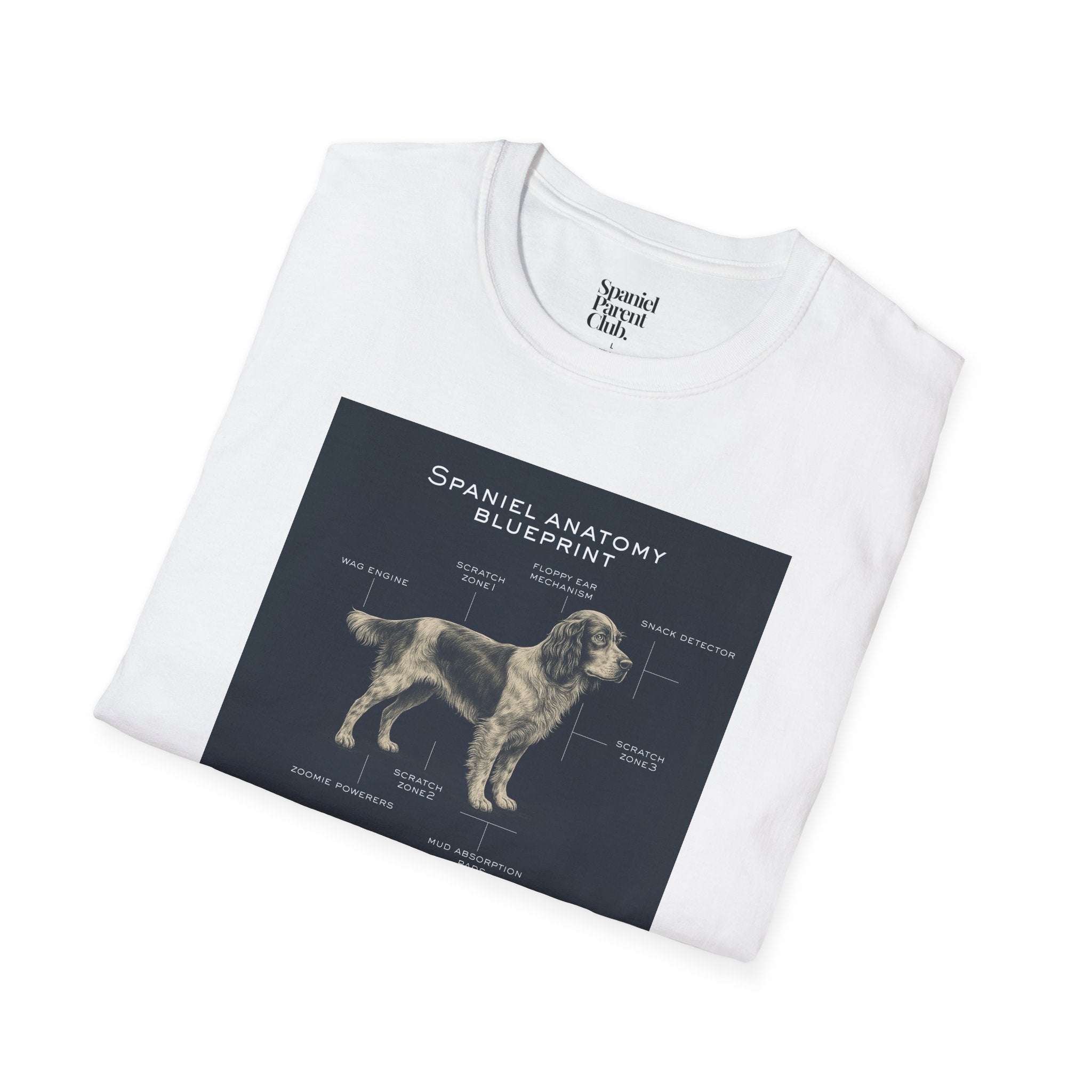Spaniel Anatomy Blueprint – Technical Illustration Tee