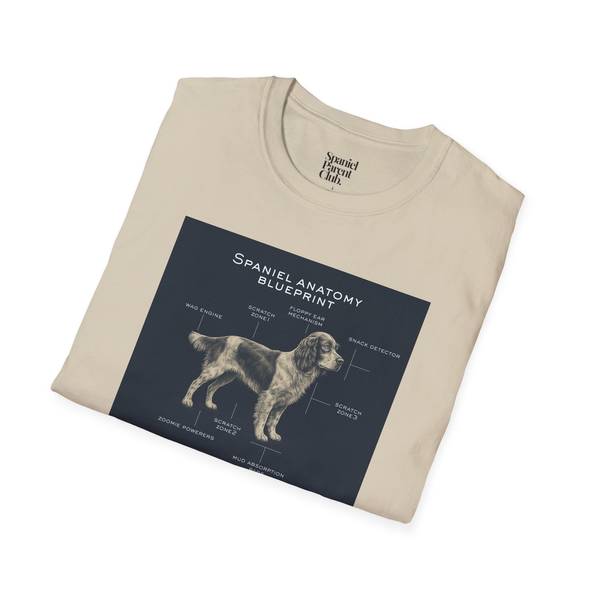 Spaniel Anatomy Blueprint – Technical Illustration Tee